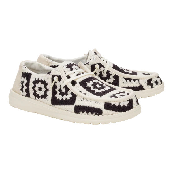 Wendy Cottage Crochet - Black/Multi | HEYDUDE