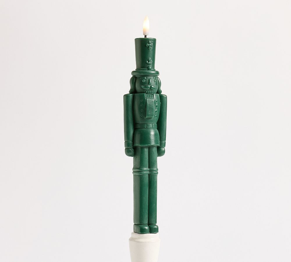 Flameless Nutcracker Taper Candle | Pottery Barn (US)
