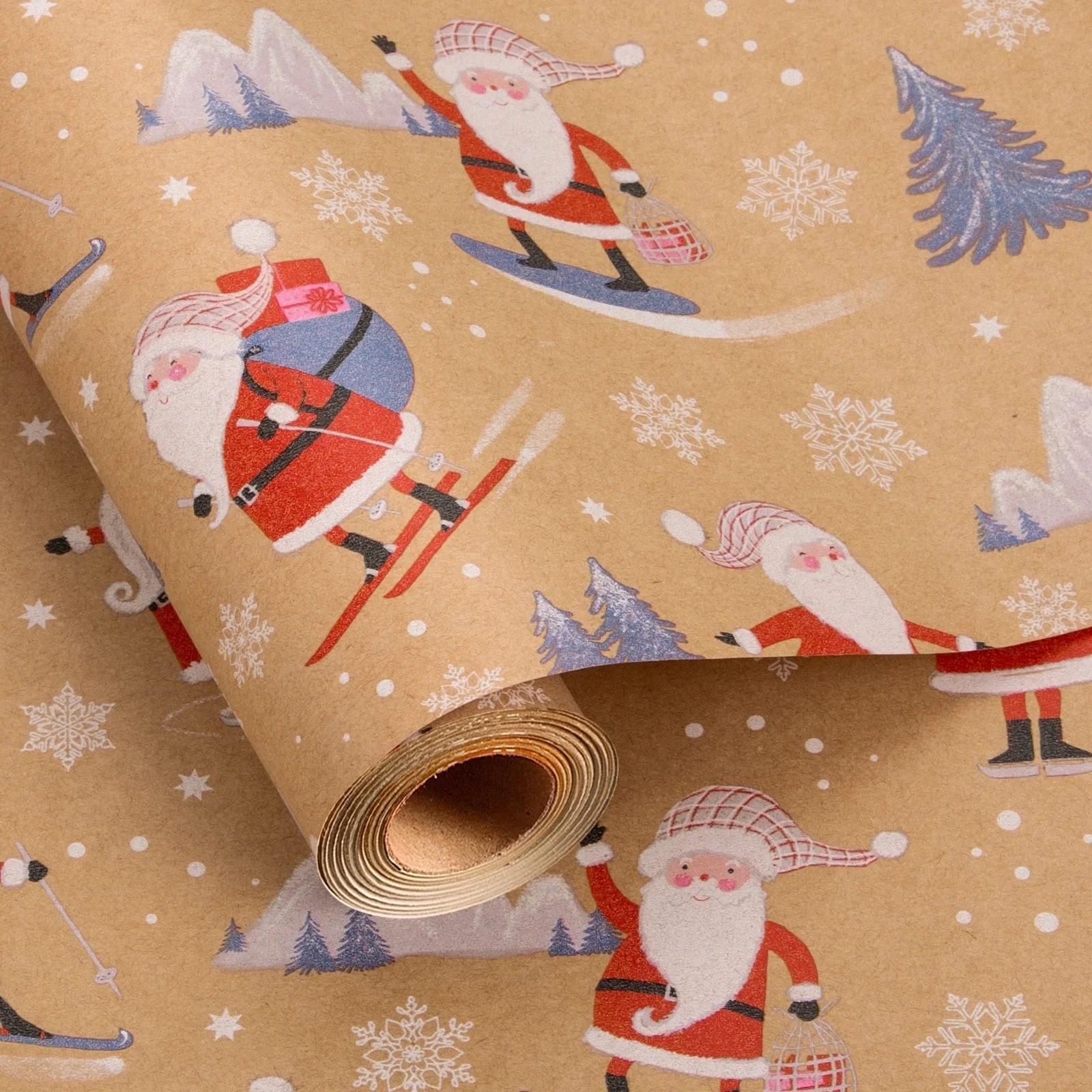 HOMERAL Christmas Wrapping Paper Roll - Skiing Red Checkered Hat Gift Wrapping Paper for Christma... | Walmart (US)