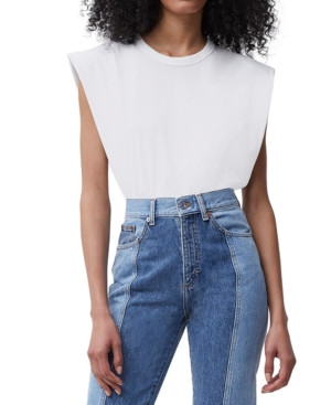 French Connection Cotton Shoulder-Pad Top | Macys (US)