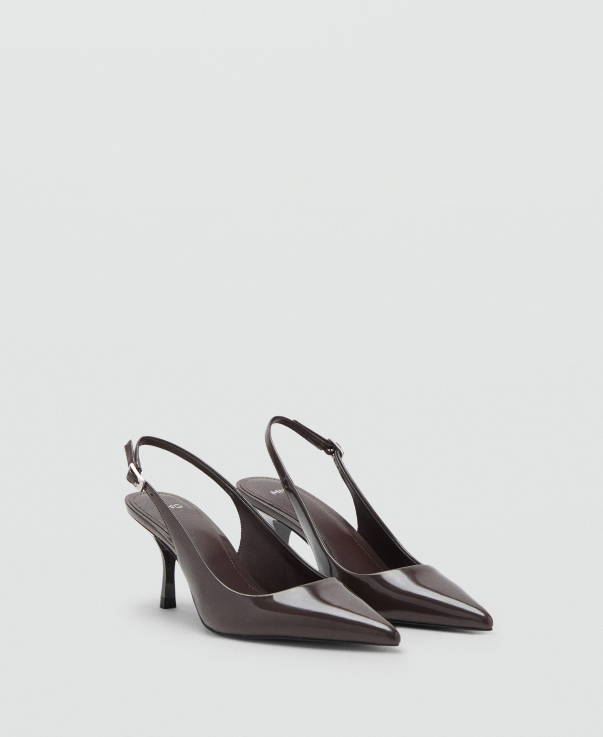 Mango Women's Patent Leather Effect Pointed Shoes - Light Heather Grey | Macy's