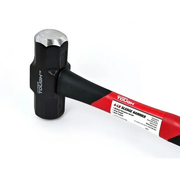 Hyper Tough 4 lb Small Sledge Hammer, Fiberglass Handle with Comfort Grip | Walmart (US)