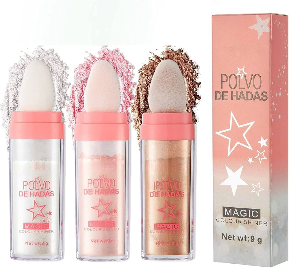 3 Colors Polvo De Hadas HANDAIYAN Body Brightens the Natural Three-Dimensional Face Blusher Fairy... | Amazon (US)