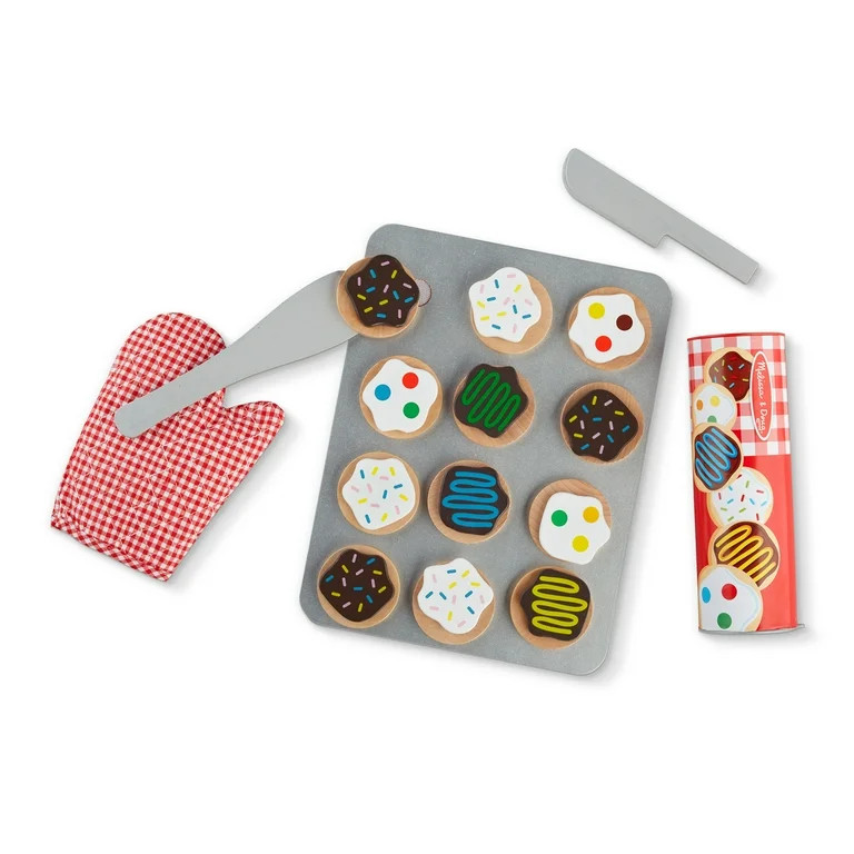 Melissa & Doug Slice and Bake Wooden Cookie Play Food Set | Walmart (US)