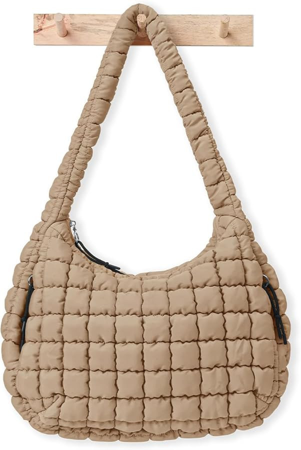 Womens' Lightweight Quilted Carryall GYM Tote Bag Puffer Crossbody Bag Soft Puffy Boho Handbags B... | Amazon (US)