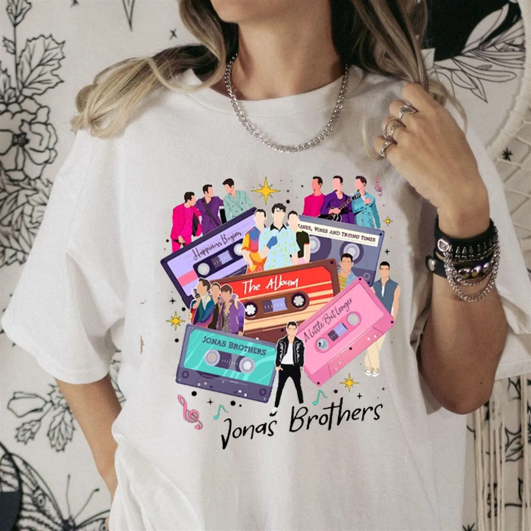 Jonas Brothers Cassette Tape T-shirt, Nick Joe Kevin Jonas Album Covers Shirt, Jonas Bros Fan Con... | Etsy (US)