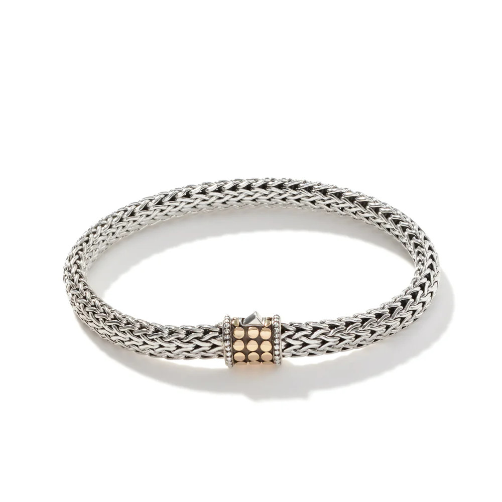 Icon Dot Bracelet, Sterling Silver, Gold|BB904GCA | John Hardy