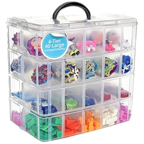Bins & Things 40-Compartment Organizer for LOL Dolls - Beads and Craft Storage, Compact Toy Organizer for Small Toy Figures - Portable, Durable Storage Solution | Amazon (US)