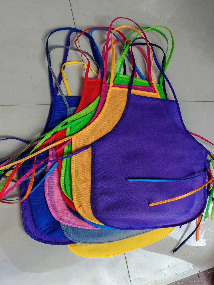 6/12pcs Assorted Color Painting Apron Set - Waterproof, Breathable, Stain-Resistant Non-Woven Fab... | SHEIN