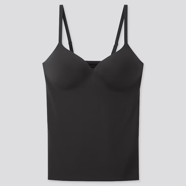 UNIQLO Women's Airism Seamless V-Neck Camisole Bra Top, Black, S | UNIQLO (US)