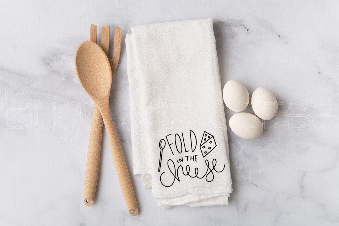Fold in the Cheese Flour Sack Towel - Etsy | Etsy (US)