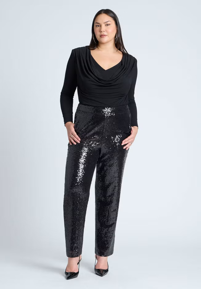 Fitted Sequin Pant | Eloquii
