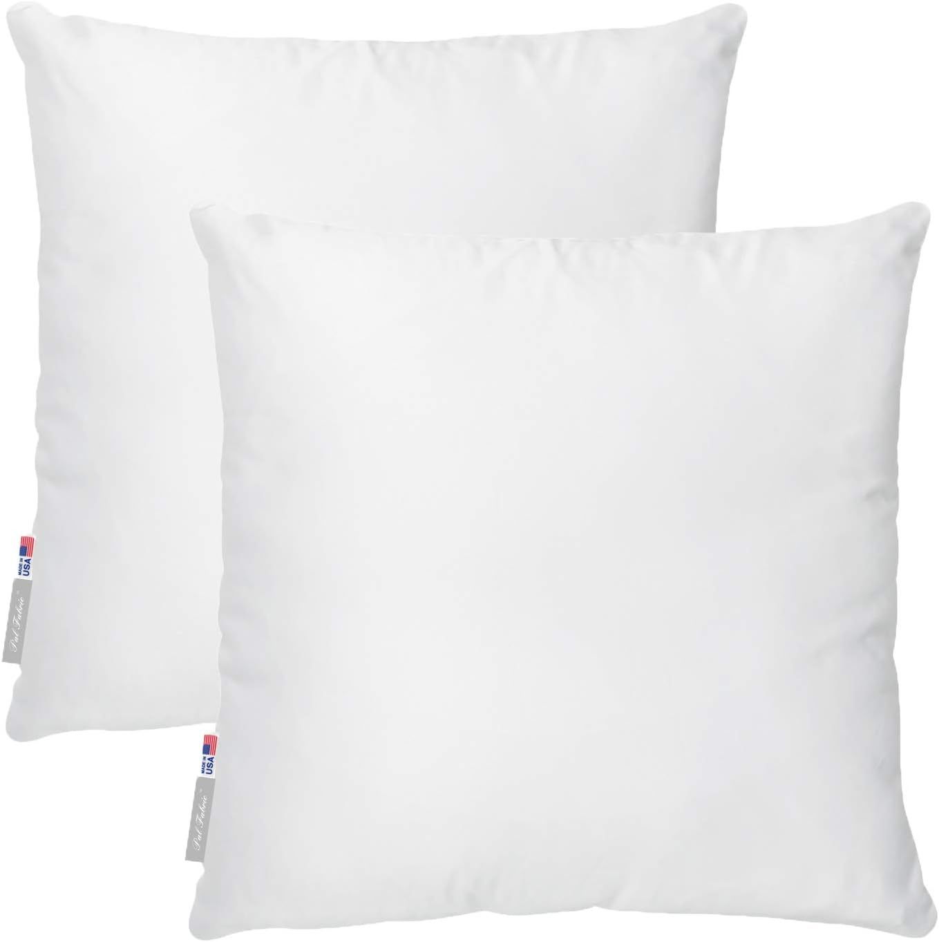 Pal Fabric (Set of 2) Premium 26"x26" White Cotton Feel Microfiber Square Sham Euro Sofa Bed Couc... | Amazon (US)