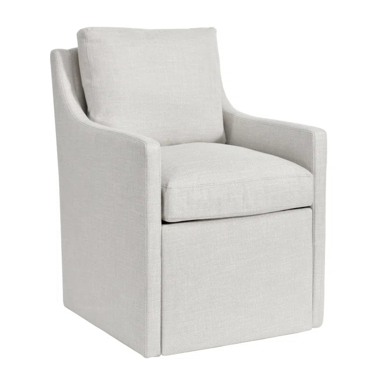 26" Wide Modern Upholstered Fabric Armchair Dining Chair | Wayfair North America