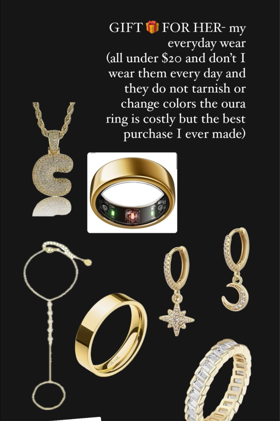 these are all my favorite every day Amazon jewelry all of them do not tarnish or change colors, but I have to say my favorite and best purchase I’ve ever made is my #ouraring #amazonjewelry

#LTKGiftGuide
