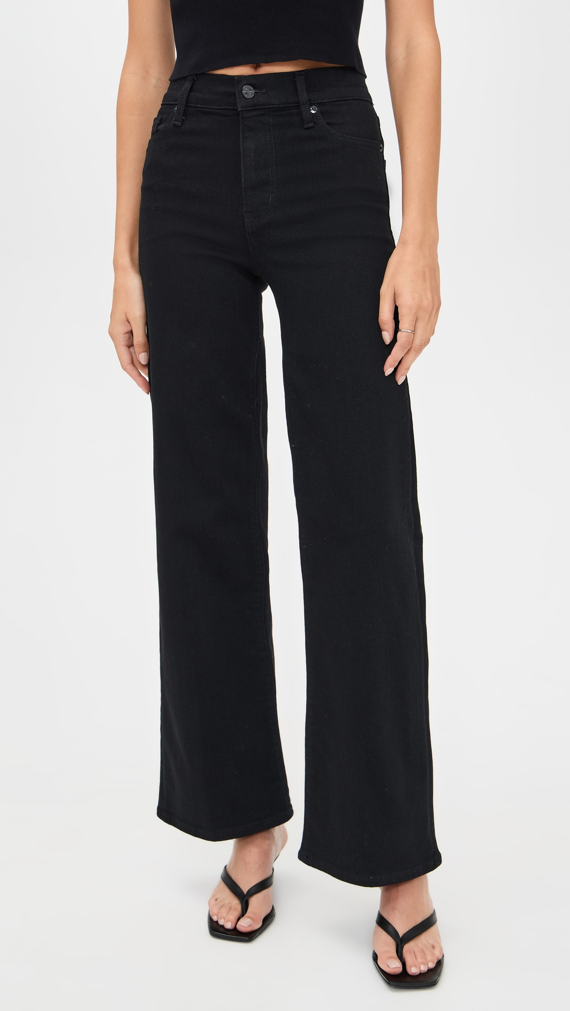 FRAME Le Slim Palazzo Pants Black 28 | Shopbop