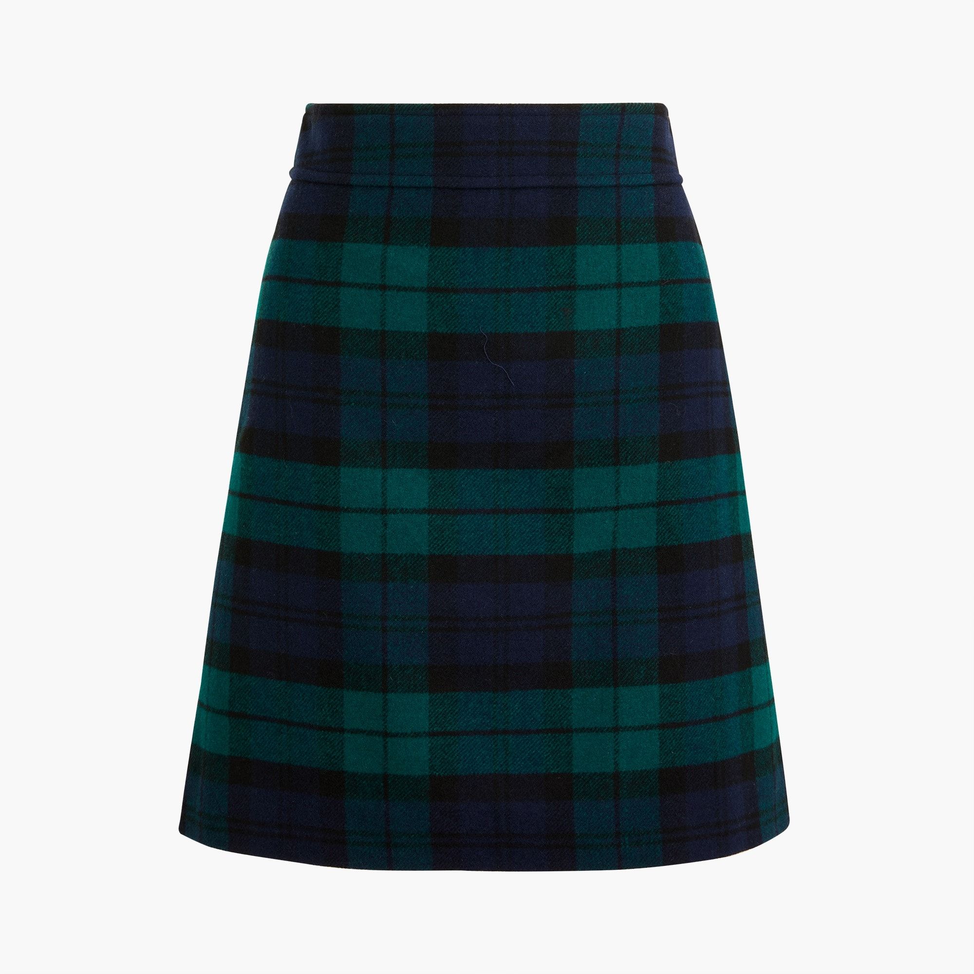 Wool-blend mini skirt in Black Watch plaid | J.Crew Factory