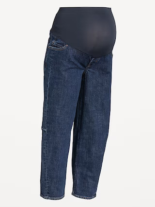 Maternity Full-Panel Barrel Ankle Jeans | Old Navy (US)