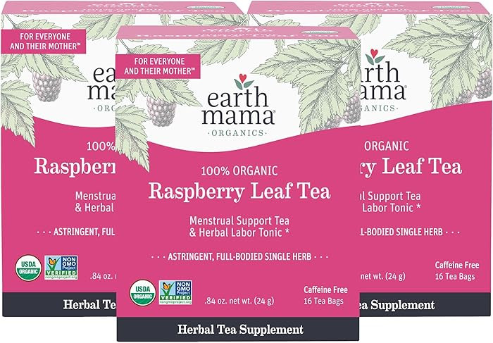 Earth Mama Organic Red Raspberry Leaf Tea | Labor Prep & Menstrual Support Herbal Tea, Pregnancy ... | Amazon (US)