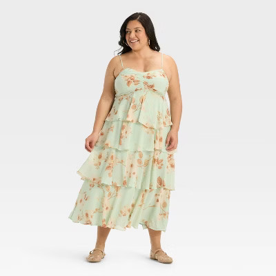 Women's Tiered Ruffle Maxi A-Line Dress - A New Day™ | Target