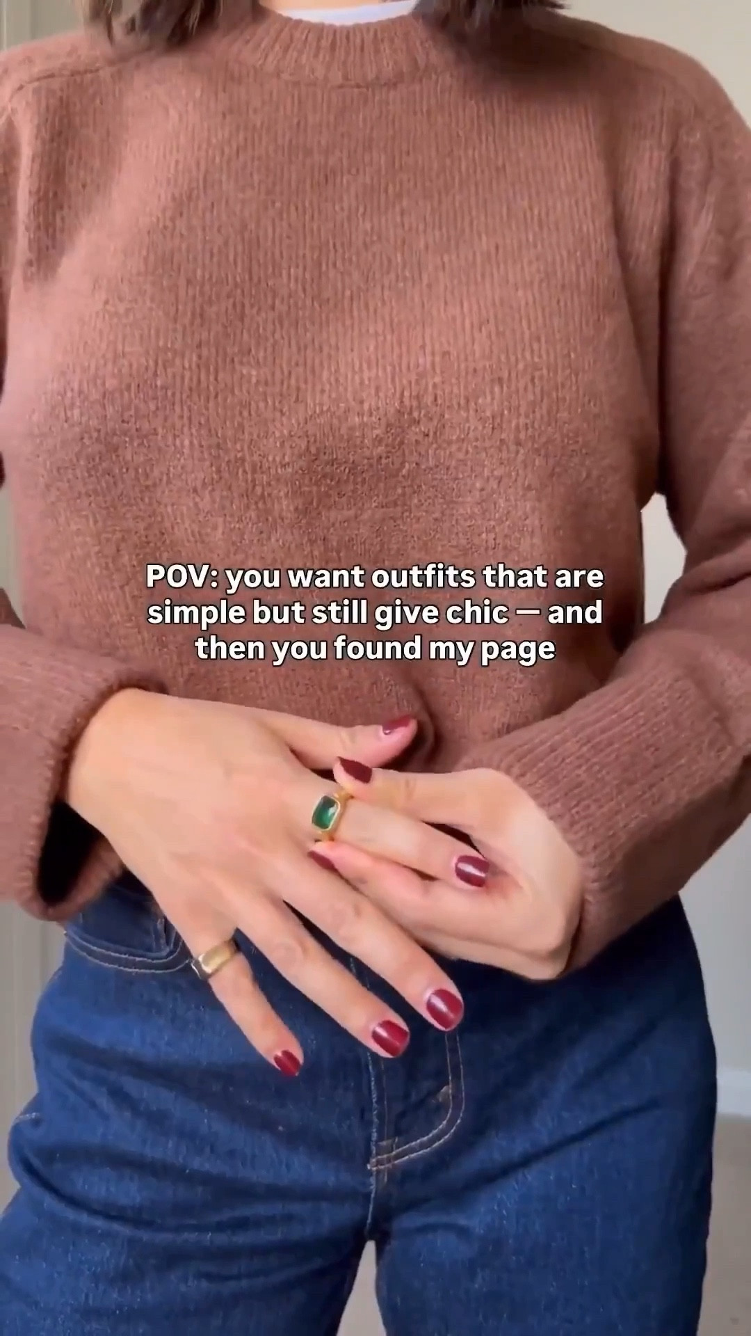 Simple chic winter outfit — Abercrombie pieces are 20% off only in the app, use code AF20

Abercrombie coat xs
Sweater xs
Mango tee — one of the best tees I’ve tried! Small
Abercrombie relaxed jeans — dark rinse 25 short length 
Jcrew suede boots 

#LTKSaleAlert