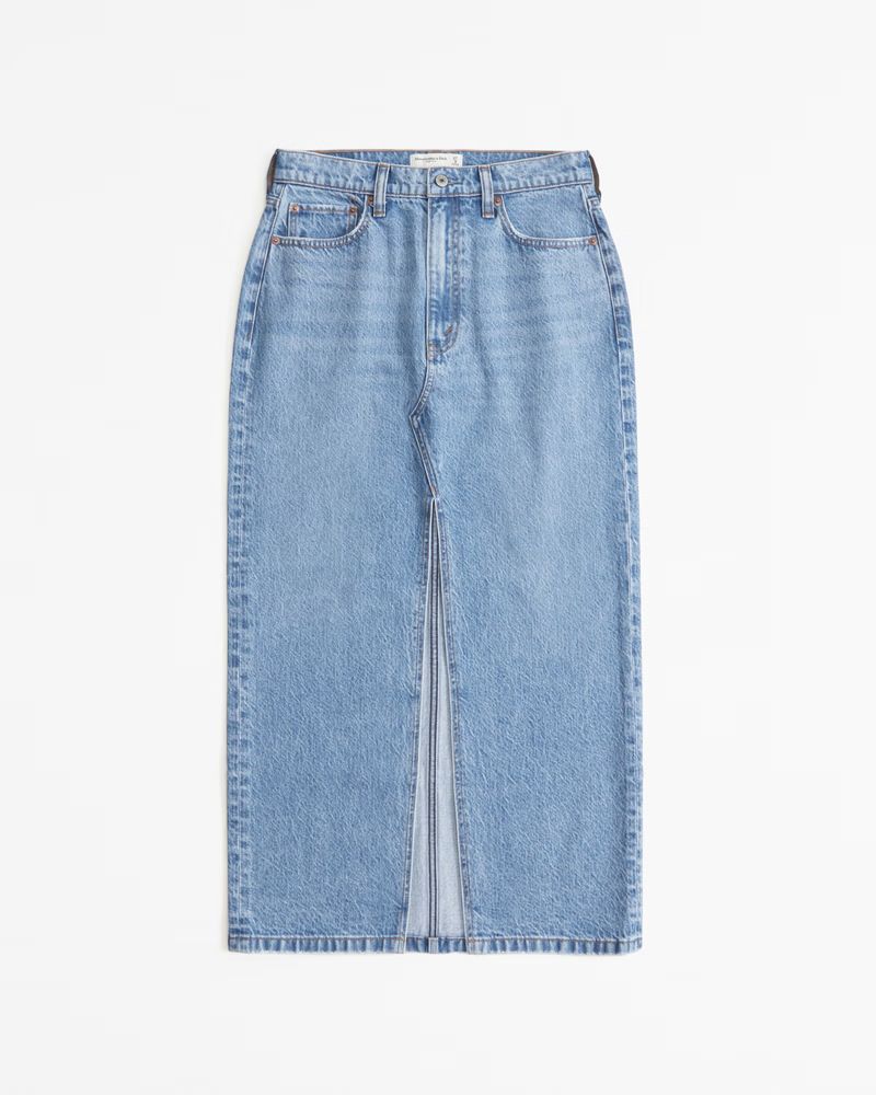 Women's Denim Maxi Skirt | Women's Bottoms | Abercrombie.com | Abercrombie & Fitch (US)