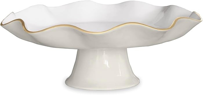 Beatriz Ball ENCANTO Carola Pedestal Cake Plate (Cream and White) | Amazon (US)