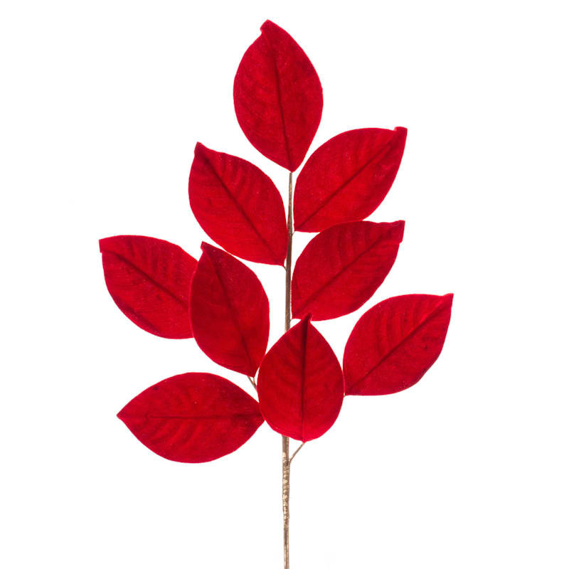 Red Magnolia Leaf Stem, 27" | At Home