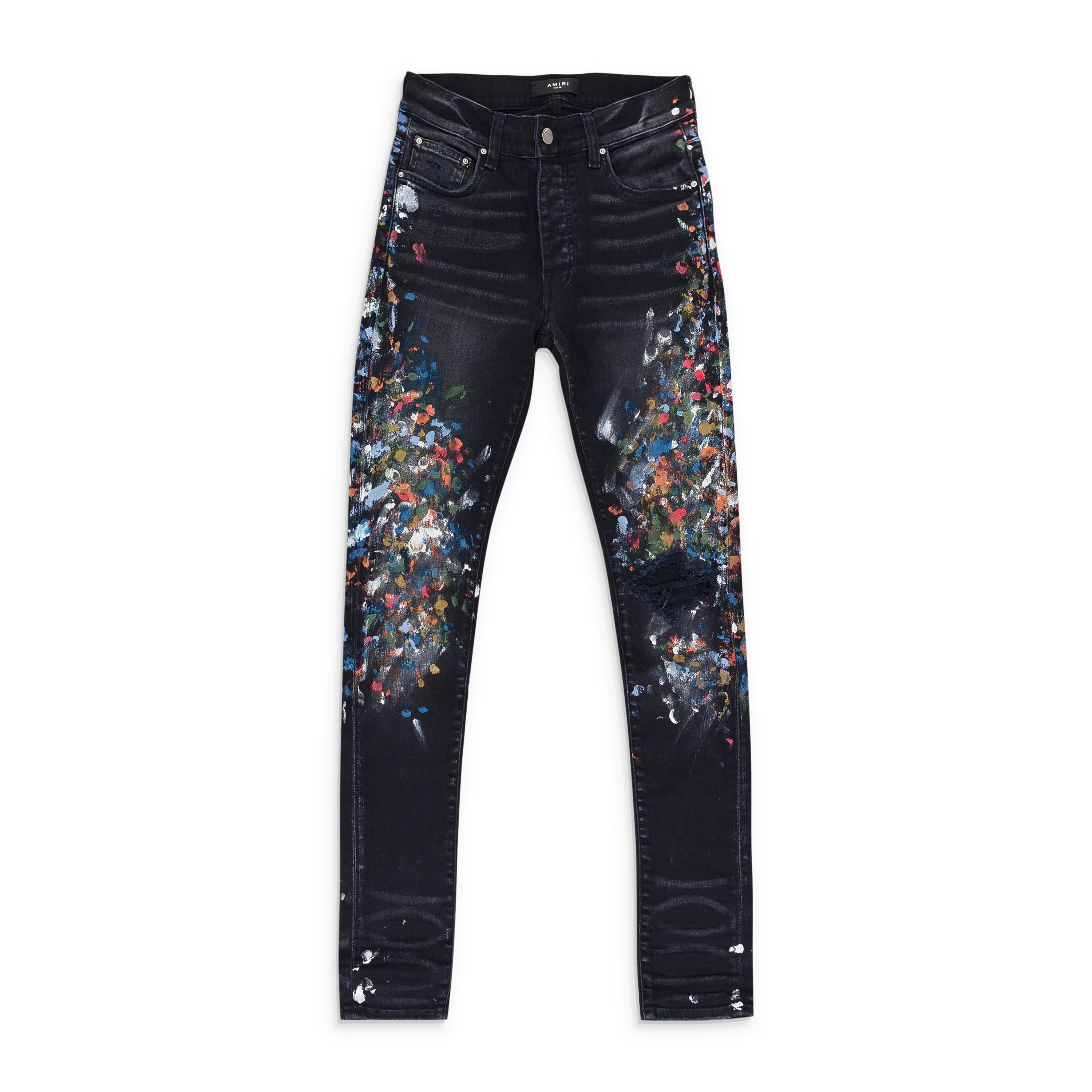 Black Skinny Painter Jean | Shop Simon