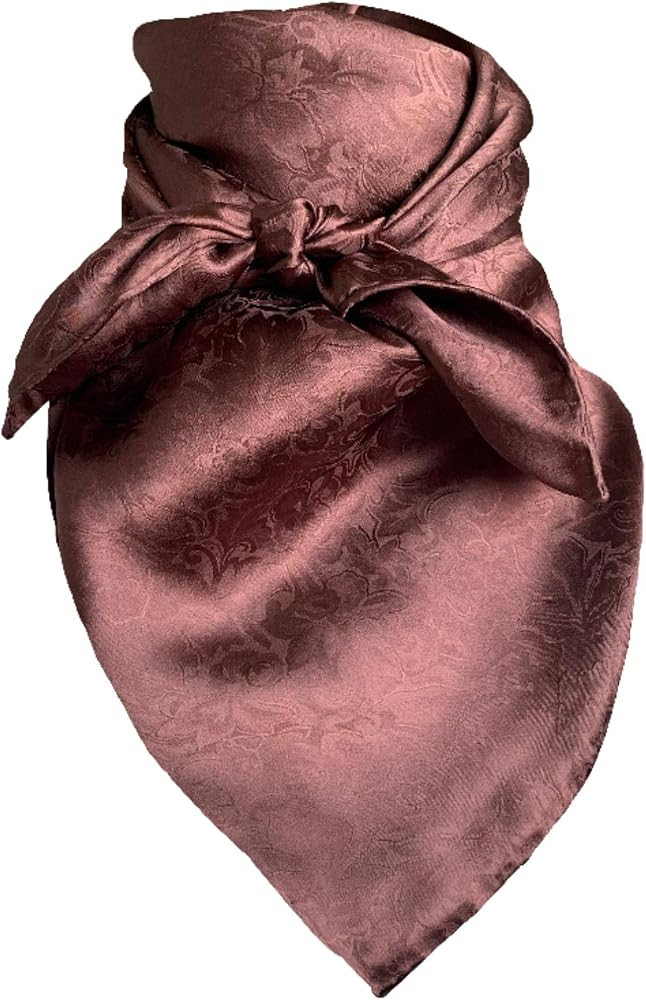 Wyoming Traders Jacquard Cowboy Wild Rag 100% Silk Scarf Bandana Multiple Colors L 34.5" and XL 4... | Amazon (US)