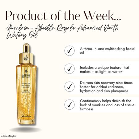 Product of the week is one of my favorite skincare products! The Guerlain-Abeille Royale Advanced Youth Watery Oil! 

#LTKbeauty #LTKmidsize #LTKU