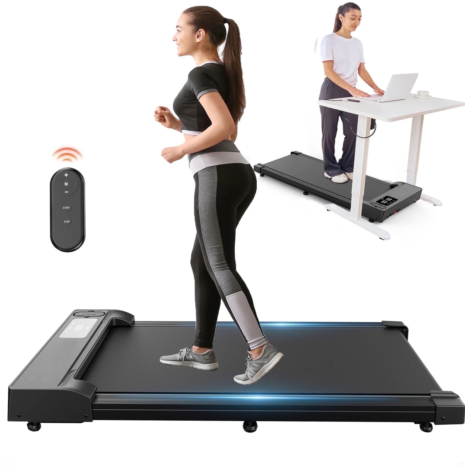 Walking Pad-Under Desk Treadmill for Home&Office,Patbrela Portable Walking Treadmill 2.5HP,3 in 1... | Walmart (US)