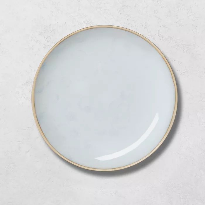 Stoneware Reactive Exposed Rim Dinner Plate Blue - Hearth & Hand™ with Magnolia | Target