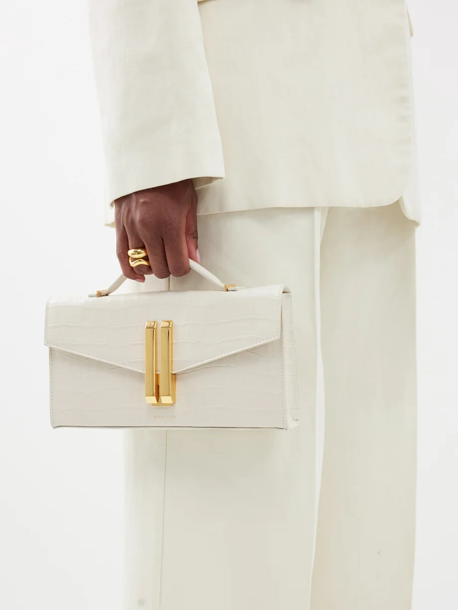 Vancouver croc-effect leather clutch bag | DeMellier | Matches (US)