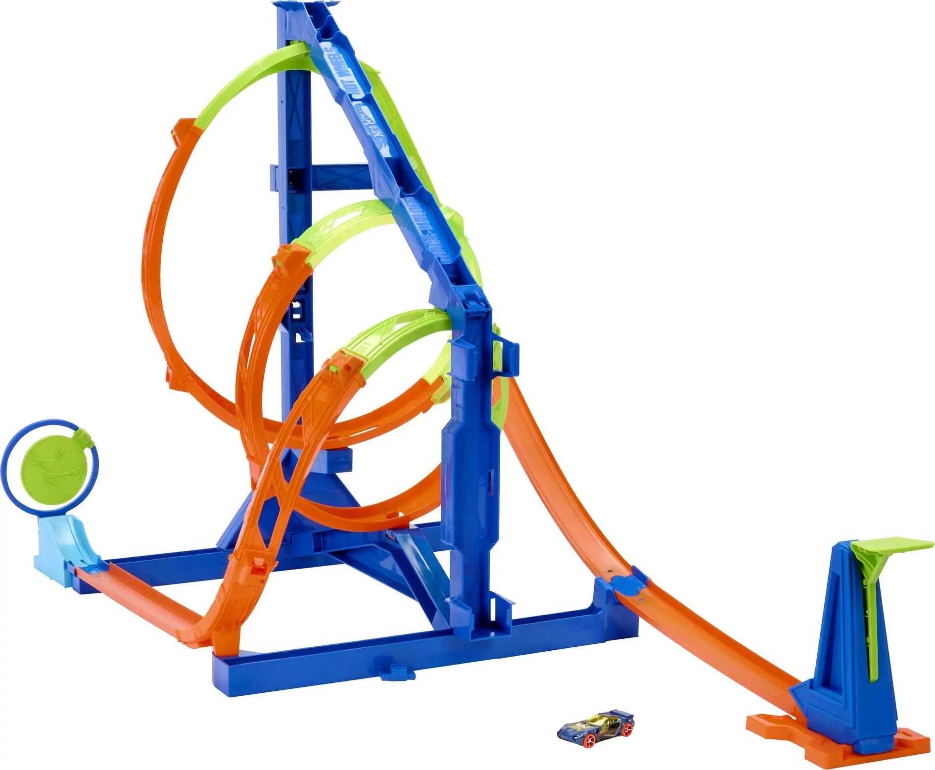 Hot Wheels Action Corkscrew Triple Loop Track Set with 1 Toy Car | Walmart (US)