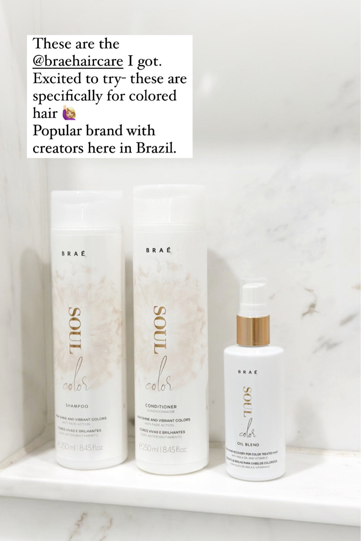 All of the Influencers here love this local brand called Brae so I grabbed a few of the products for color treated hair to try. I believe they are just launching in the United States as well, so I’m sure we’ll be seeing more of them.

#LTKunder100 #LTKbeauty #LTKbrasil
