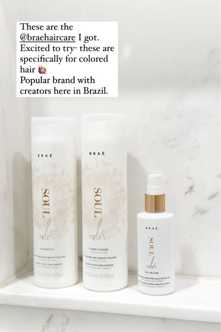 All of the Influencers here love this local brand called Brae so I grabbed a few of the products for color treated hair to try. I believe they are just launching in the United States as well, so I’m sure we’ll be seeing more of them.

#LTKunder100 #LTKbeauty #LTKbrasil