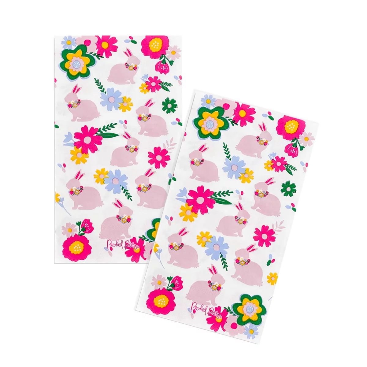Packed Party 'Spring Blooms' 4" x 8" Disposable Guest Napkin, 2 x 20ct Bundle, 40 total pcs | Walmart (US)