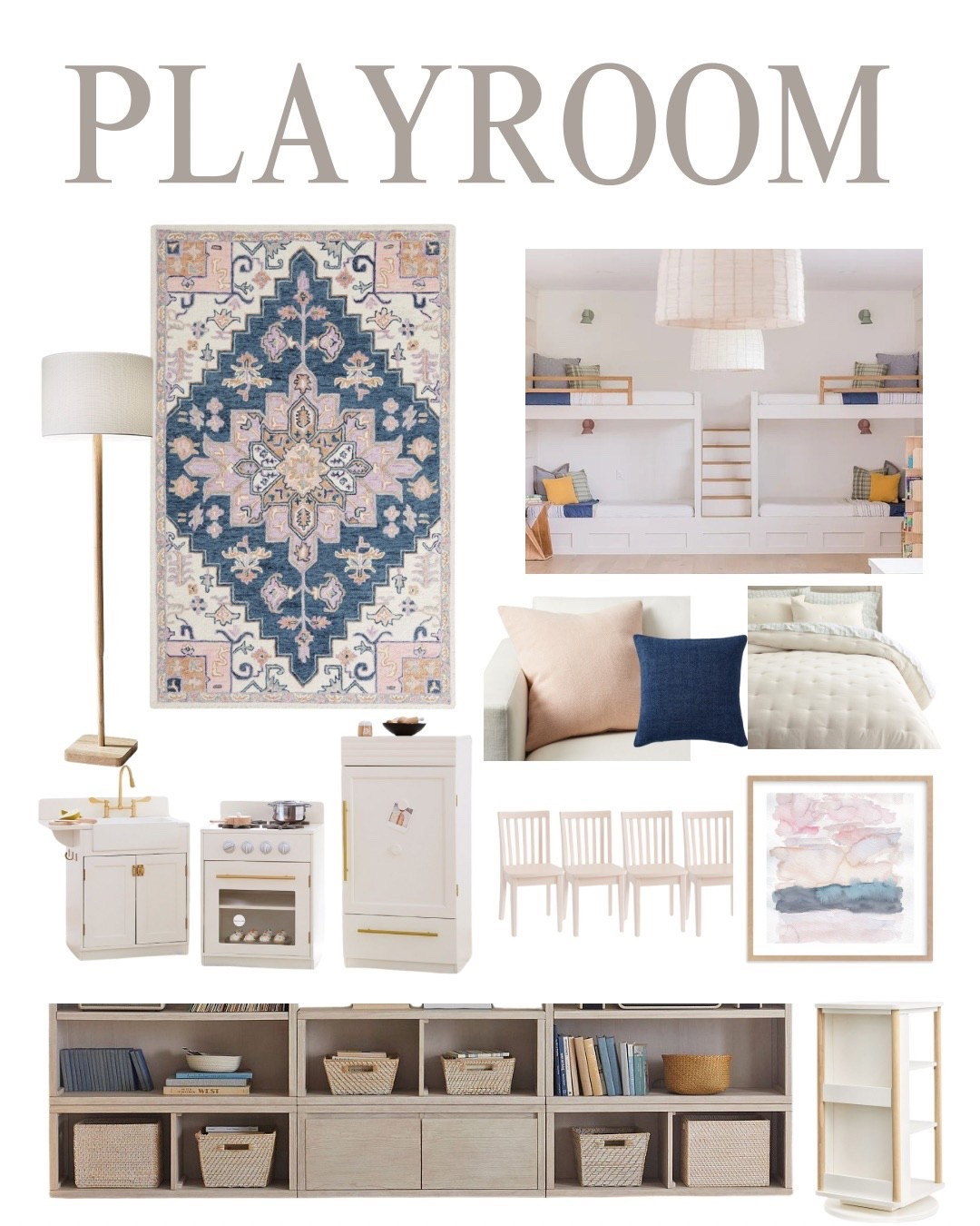 Proof that one room can work for everyone. We created a gender-neutral sleep + play space that’s cozy enough for an 8-year-old and cool enough for a college student coming home. With soft neutrals, layered textures, and multifunctional furniture, it’s a room where everyone can crash, create, or just hang out—no matter their age.

Pottery Barn Teen