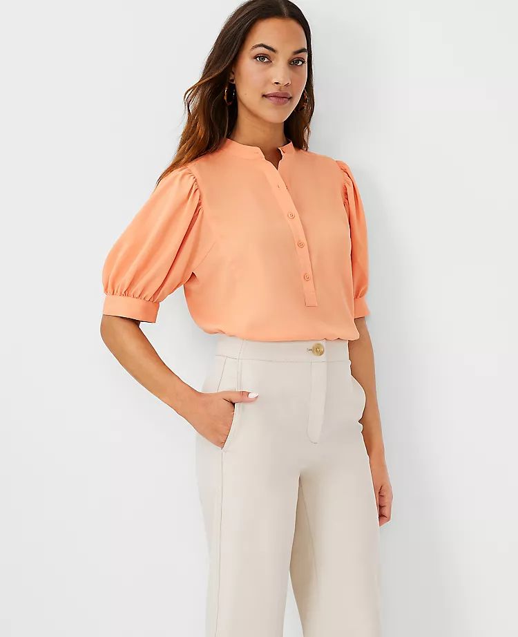 Half Placket Top | Ann Taylor | Ann Taylor (US)