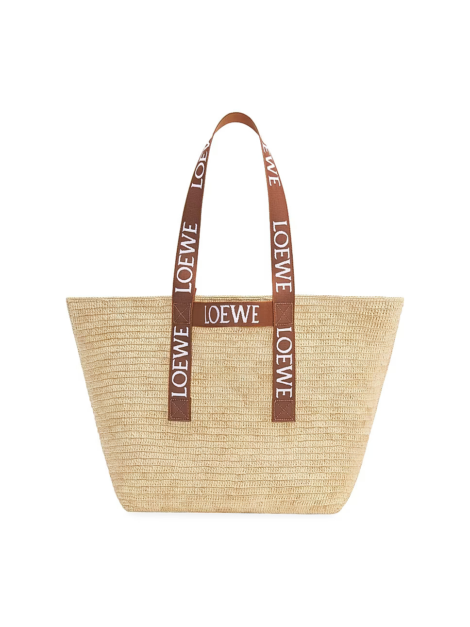 Fold Logo-Handle Raffia Shopper | Saks Fifth Avenue