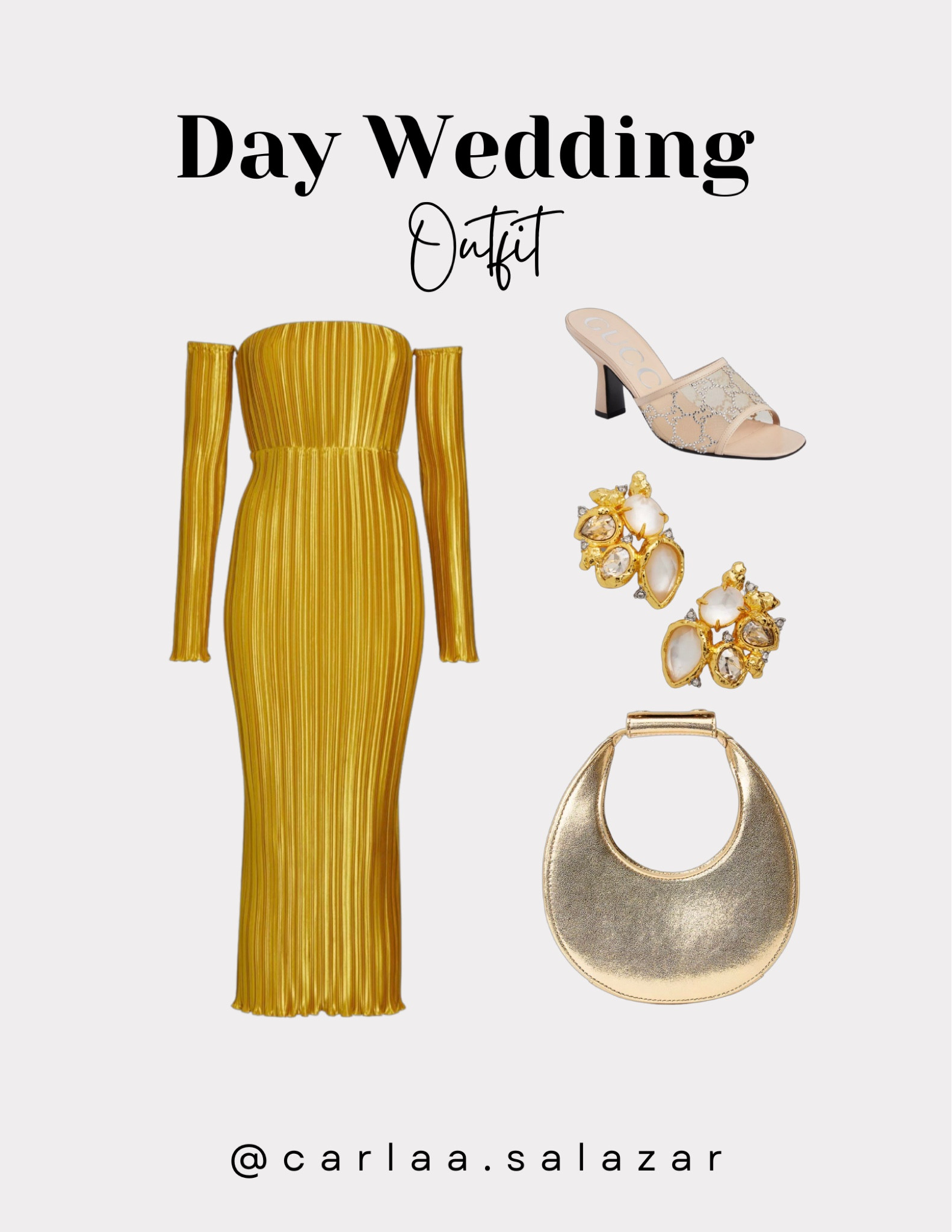 Day wedding idea #lidee #staud #guccisandals

#LTKitbag #LTKstyletip #LTKshoecrush