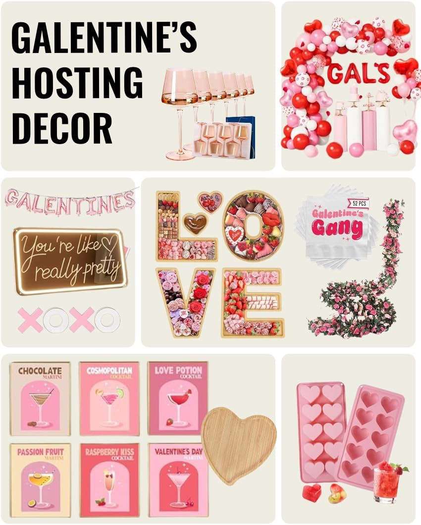 Valentine’s Day Cocktail Art Prints 8"*10", Romantic Cocktail Wall Decor, Valentine’s Day Poster Prints, Bar Wall Art, Cocktail Themed Wall Art for Kitchen, Living Room, Bedroom, Bar Decor | Amazon (US)