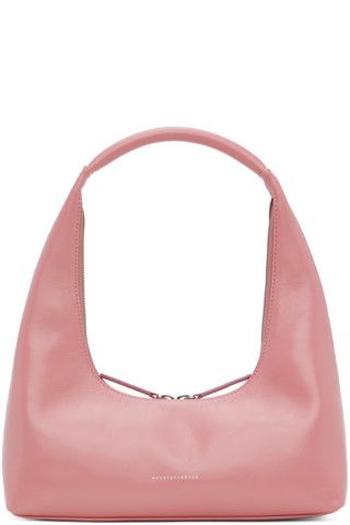 Pink Leather Shoulder Bag | SSENSE