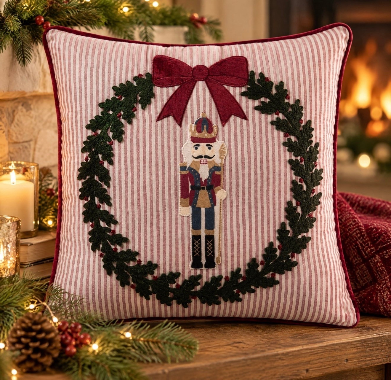 🎄 Nutcracker Christmas Pillow: The Cutest Holiday Accent!

I couldn’t resist this Nutcracker Christmas pillow! 🎀❤️ The red-and-white ticking stripe, embroidered greenery wreath, velvet bow and adorable Nutcracker make it such a festive addition to holiday decorating.

I love that it feels classic and traditional without being too over-the-top. ✨ It would be so cute on a sofa, accent chair, bench or even a guest room for Christmas! 🎄🏠

The details are beautiful—from the embroidered wreath and berry accents to the plush velvet reverse. And at 18” x 18”, it’s the perfect size for layering with other holiday pillows.

Such a pretty Walmart holiday find and an easy way to add a little Christmas cheer! ❤️🎀

Christmas home decor, Nutcracker Christmas decor, Christmas pillows, holiday throw pillows, traditional Christmas decorating, red and white Christmas decor, Christmas home accents, Walmart Christmas finds, festive holiday decor, classic Christmas style.

#LTKHome #LTKSeasonal #LTKmomlife