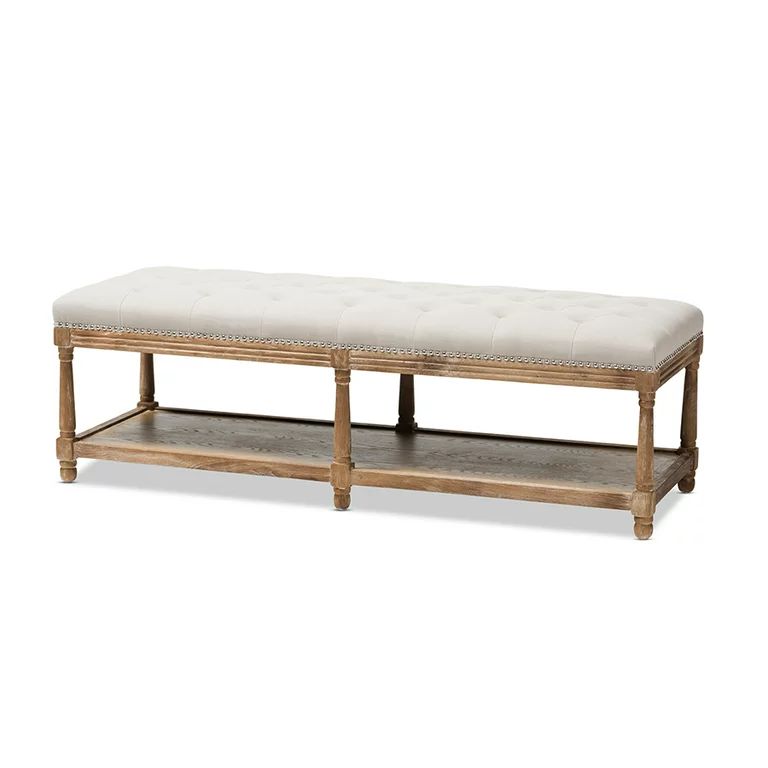 Baxton Studio Celeste French Country Upholstered Ottoman Bench - Walmart.com | Walmart (US)