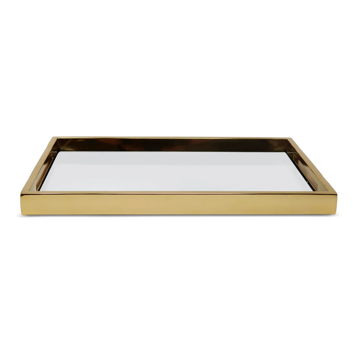 Rectangle Gold Mirror Tray - 16.25"L | Wayfair North America