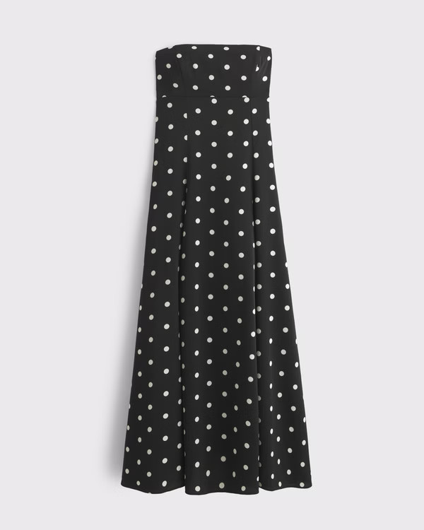 Godet Clasp-Back Midi Dress | Abercrombie & Fitch (US)