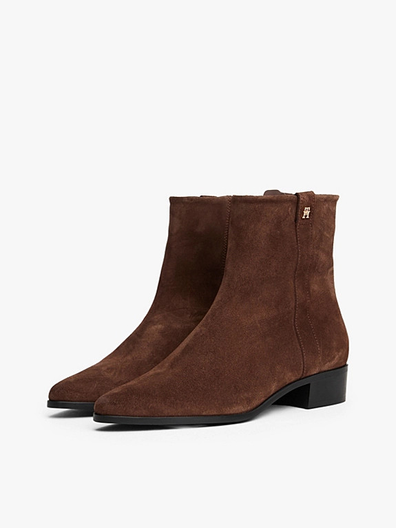 Suede Pointed Toe Ankle Boots | Tommy Hilfiger UK
