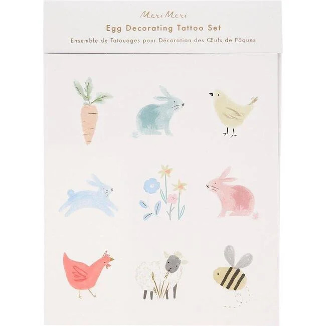 Spring Bunny Egg Decorating Tattoo Kit | Maisonette